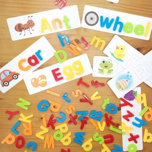 3D letter card number baby child early education magnetic toy color letter whiteboard teaching refrigerator magnet learning