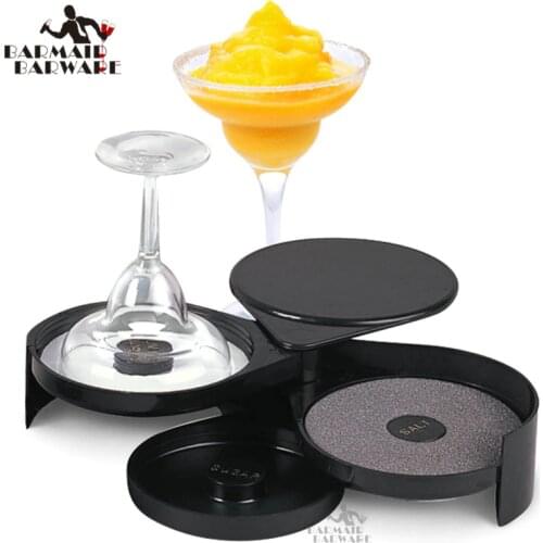 Plastic Bar Caddy Organizer Salt Box Glass Rimmer Condiment Dispenser Cup Holder Bar Tools