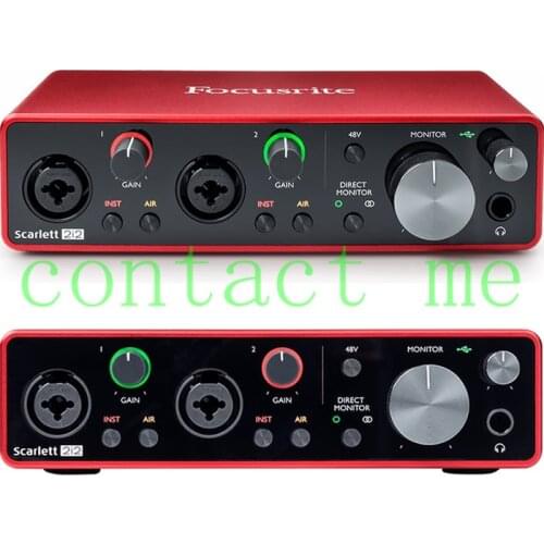 The third generation Focusrite Scarlett 2i2 professional recording audio interface USB sound card with mic preamp