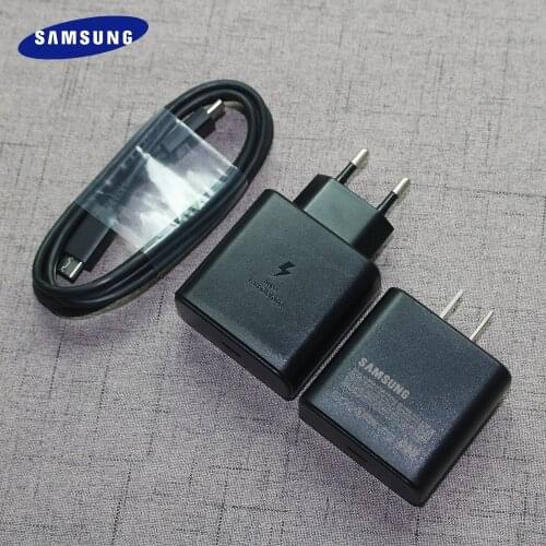 SAMSUNG Original 45W USB-C Super Adaptive Fast Charger EP-TA845 5A Type C Cabe For GALAXY Note 20 21 Note10+ A91 S20 Plus Ultra