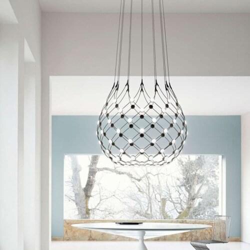Nordic Modern Simplicity Hanging Pendant Lamp Home Deco Iron Art Led Pendant Lights for Living Room Dining Room Restaurant Foyer