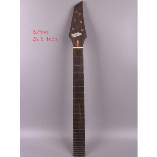 Electric guitar neck replacement 24 fret 25.5" Truss Rod Rose Fretboard Head
