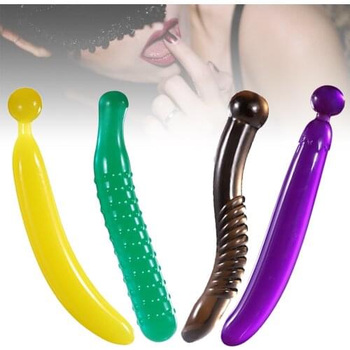 Super Long Female Masturbation Dildo Simulation Fruit and Vegetable Anal Plug Soft Material Vaginal G-point Stimulator Sex Toys