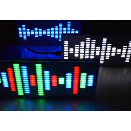 DIY LED Digital Music Spectrum Display Kit Module DIY Touch Big Size 225 Segment LED Equalizer Music Spectrum Sound Waves Kit