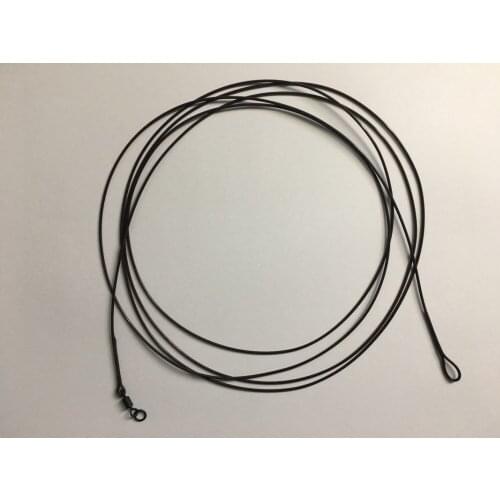 5 x 200CM Lead Free Leaders - Leadcore Alternatives - With Flexi Ring Swivels - Fit Lead Clips for Carp Fishing Lines