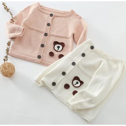 Toddler Baby Girl Sweater Knitting Coat Spring Autumn Newborn Baby Girls Cartoon Long Sleeve Knitting Cardigan Baby Clothes