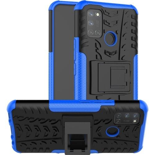 For Oppo Realme 7i Case Cover Anti-knock Bumper Heavy Duty Armor Stand Back Cover Realme 7 i Silicone Phone Case For Realme 7i