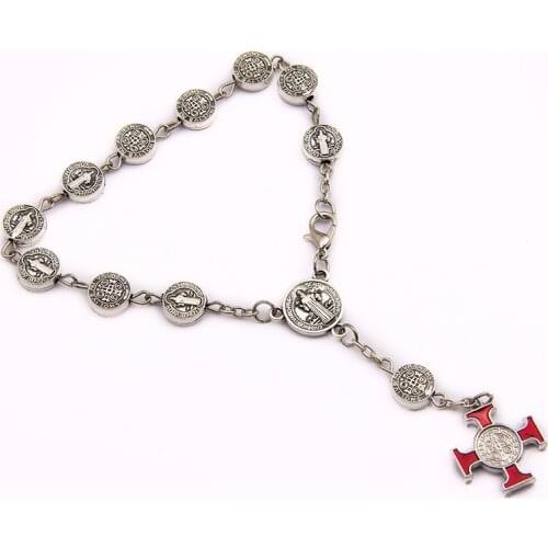 Jewelry 2021 Trend The Heart of Jesus Bracelet Crucifixion Statue Bracelet Catholic Gifts Virgin MaryZinc Alloy