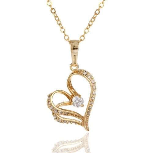 Kuniu Heart Choker Pendant Necklace for Women Alloy Metal Material Romantic Lovely Material Wedding Anniversary Jewelry