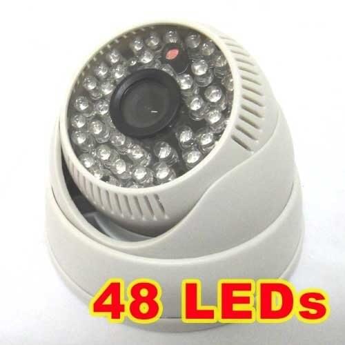 1/3" 420TVL Sony CCD IR Color CCTV Dome Security Wide Angle Camera 48 LEDs Night Vision