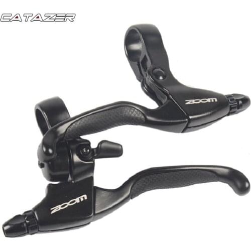 1pair Bicycle Brake Lever with Small Bell Ultralight Mountain Bike Brake Levers Racing V/C Brake Handle Line Disc MTB Al-alloy