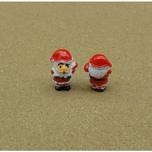 1pcs/lot resin solid Christmas father cartoon 21mm fairy garden gnome moss terrarium decor crafts bonsai home DIY A105-2