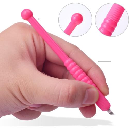 10pcs Disposable Microblading Pen with Blade Needle 9 pin /12 pin/18 pin Tattoo Needle Manual Pen Microblade Needle 3D pen