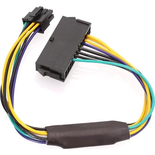 12 inch 0.3m ATX PSU Power Adapter 24 Pin to 8 Pin Cable Compatible with DELL Optiplex 3020 7020 9020 Precision T1700