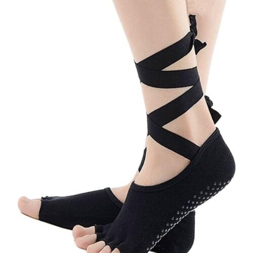 2 pair Bandage yoga socks yoga sports socks dance non-slip socks aerial yoga socks for men and women 7 colors