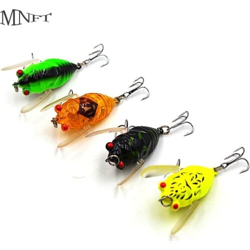 MNFT 20Pcs 6g 4.5cm Cicada Floating Topwater Insect Artificial Fishing Lure Barb Hooks Fishing Tackle Accessorie