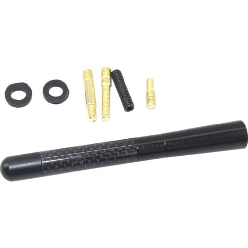 4.7inch Real Carbon Fiber Antenna AM/FM Radio Vehicle Car Screw-in Stubby Aerial Replacement