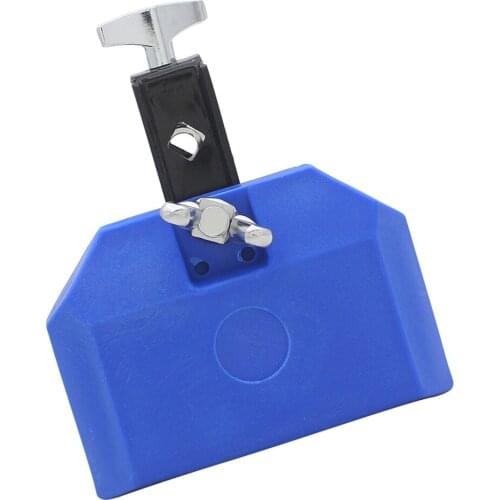 ABS Hard Plastic High Pitched Durable Plastic Cow Bell Percussion Instruments Blue
