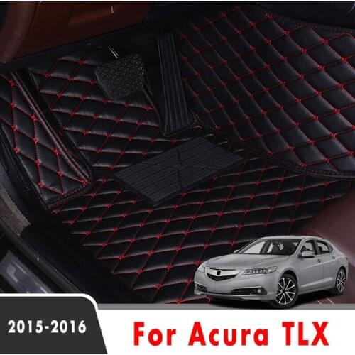 Car Floor Mats Rugs For Acura TLX 2016 2015 Artificial Leather Waterproof Custom Auto Styling Foot Pads Automobile Carpets Cover