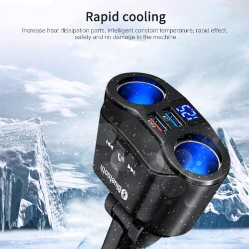 Car Mp3 Player Dual USB Charger Expand Support U Disk Music Play Bluetooth 5.0 Car Handsfree FM Transmitter