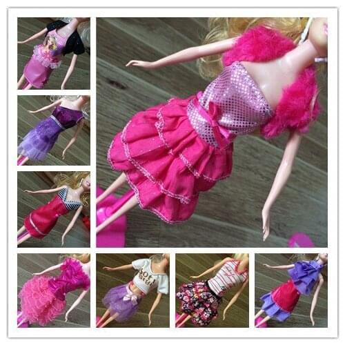Free Shipping,2016 new 10sets Fashion Beautiful clothes doll dress for barbie doll,doll accessories for barbie,girls gfts