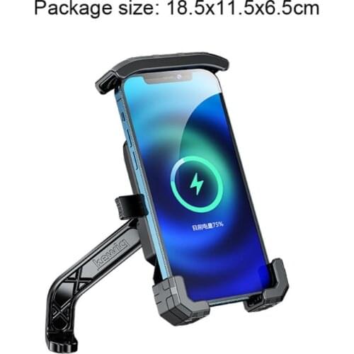 Motorcycle 15W Wireless Charger 20W Type C USB C PD Charger Rear-view Mirror Holder Mount for 3.5-6.5 inch Mobile Phone