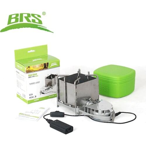 BRS 6000W Outdoor Camping Wood-Burning Stoves Portable Firewood Grill BBQ Furnace Foldable Hiking Picnic Burners BRS-116