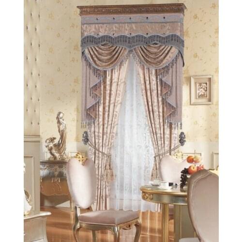 Beads crystal the blind Chinese rustic style classical decoration dodechedron luxury embroidered curtain fabric customize Blinds