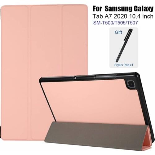 Tablet Case For Samsung Galaxy Tab A7 2020 SM-T500 SM-T505 SM-T507 T500 T507 T505 PU Leather Case Tri-Fold Stand Smart Cover