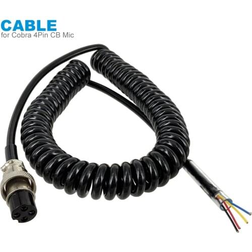 CM4 CB Radio Speaker Mic Microphone 4 Pin Cable for Cobra PR550 PR3100 PR4000 MRHH100 Car Walkie Talkie