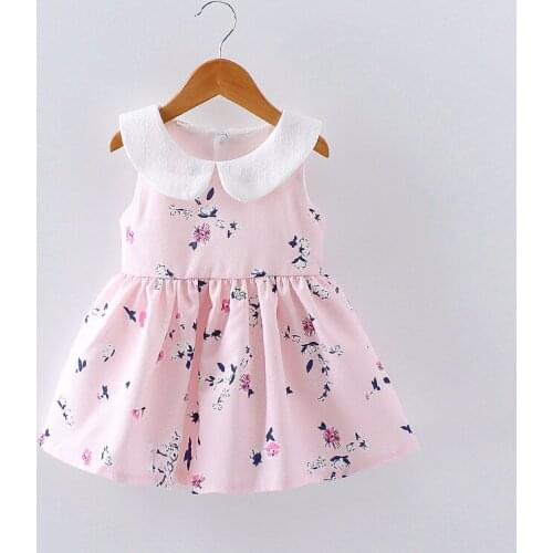 2019 Kids clothing Girls Dress fashion European Style Princess Dresses Sleeveless floral Baby Girl Clothes