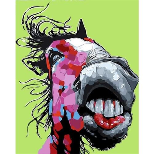 DIY Digital Painting By Numbers Package Big horse oil painting mural Kits Coloring Wall Art Picture Gift frameless