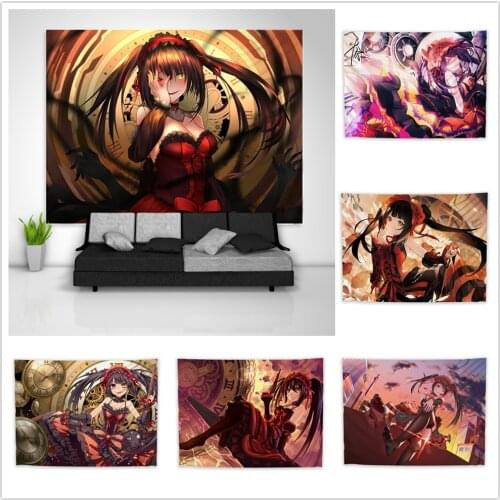 Date a Live Tokisaki Kurumi Tapestry Art Wall Hanging Sofa Table Bed Cover Home Decor Poster