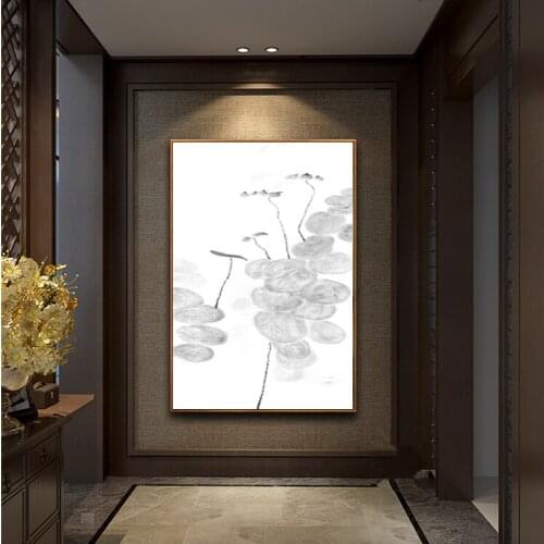 Chinese Wash Lotus Wall Art Painting HD Prints on Canvas Home Decor Living Room Painting Picture Printings