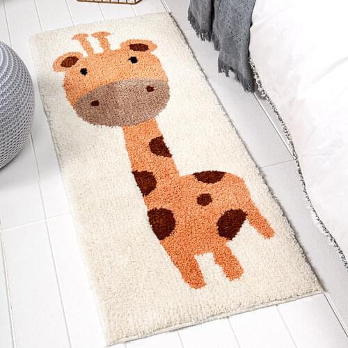 Entrance Carpet Mat Rug Cute Cat Claw Giraffe Non-slip Mat Soft Absorbent Door Mat Home Anti-Slip Front Floor Entrance Carpet