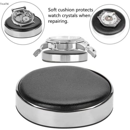 Leather Watch Casing Cushion Watchmaker Pad Holder Gel Watches Repair Tool Protect Battery Change with Movement Part 53Mm 70Mm