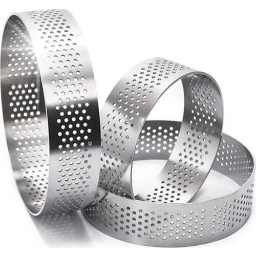 Tart Circle Mold Corrosion Resistance Hollow-out design Reusable French Mousse Cake Baking Ring Stainless Mousse Mould
