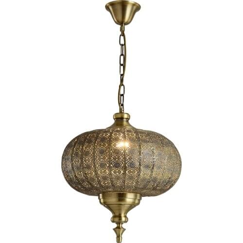 Chandelier Thailand Lighting Metal Iron Art Hollow Circle Dining Room Thai Living Room Lamps