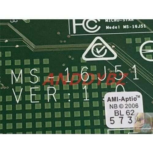 MS-16J51 VER 1.0 for MSI MS-1795 MS-16J5 GE62 GP62 GE72 GP72 LAPTOP motherboard WITH CPU GTX950M DDR4 100% working OK