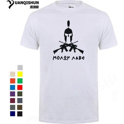 Men T shirt Molon Labe Modern Spartan Helmet 2nd Adt Rights AR15 Gun Graphic funny t-shirt novelty tshirt Unisex XS-3XL