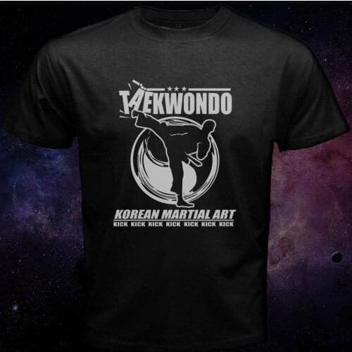 Taekwondo Tae Kwon-Do Korean Martial Arts Kick Black Mma Fighting Mens T-Shirt Summer Style Fashion Casual Novelty T Shirts