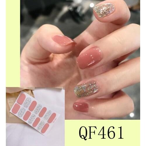 14Tips Nail Stickers Nail Art Tips with Fresh Frog Pattern DIY Sticky Wrapping Paper Waterproof Nail Sticker Decorative Nail Art