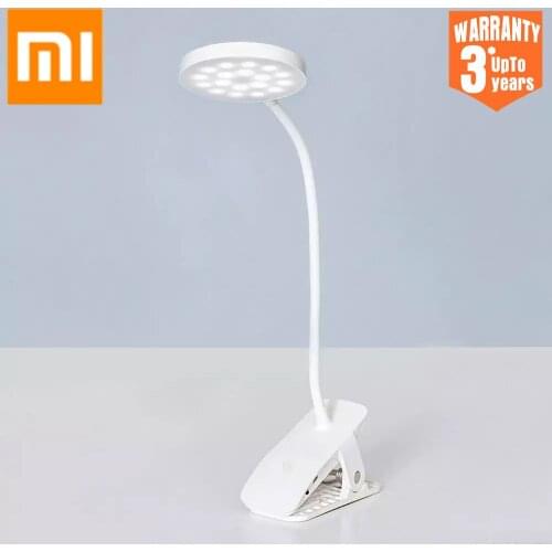 XIAOMI OUDENGJIANG Clip-on Table Lamp LED Read Desk Lamp Study Table Light Portable 360° Bending Bedside Night Light USB Charge