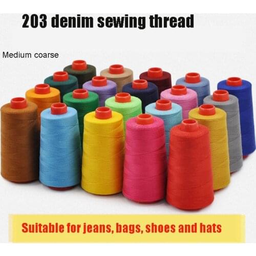 20s/3 Polyester Three Thick Sewing Thread Jeans Thread Hand Stitching Canvas Coarse Cloth Denim Thread Sewing Machine Thread