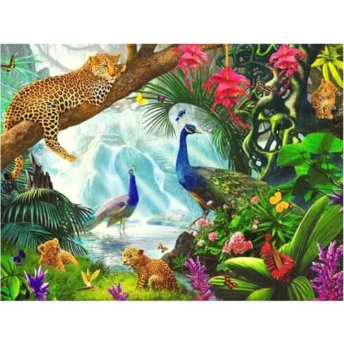 New Arrivals 5D DIY Full Round/Square Diamond Painting Peacock 3D Embroidery Cross Stitch Rhinestone Mosaic Home Decor Y1134