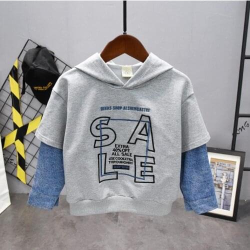 Autumn New Kids Hooded Top kids Cute Spring Children Boys Outerwear Active Boy Splicing Sweatshirt Toddler Boy Hoodie 2-7years