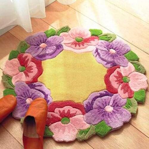 Oneroom DIY Kits Unfinshed 3D double-dip cloth embroidered carpet / Flower Vine Carpet Set/ carpet cross stitch