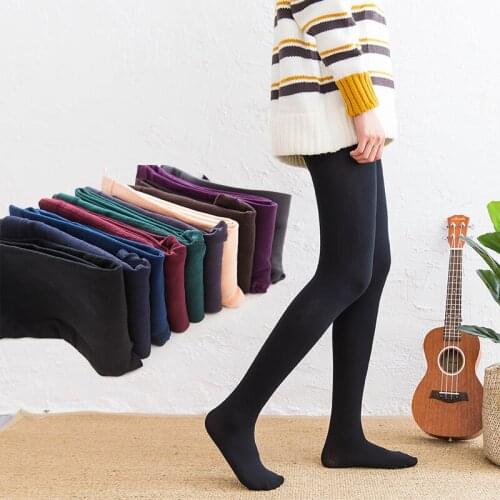 Autumn and winter models brushed warm slim slimming plus velvet fashion wild ladies bottoming pantyhose women