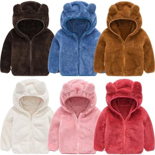 Autumn White Childrens Coats Soft Hooded Jackets For Toddler Boys Girls Faux Fur Outerwear Baby Girl Clothes Kids Clothing 2021