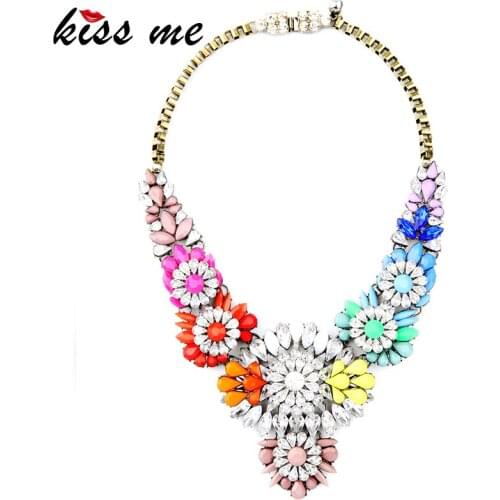 New Designer 2016 Fashion jewelry Acrylic Shiny Elegant Plant Choker Necklace For Christmas Gifts
